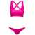 THE ATTICO Crossover-Strap Bikini Set With Embroidered Logo In Technical Fabric Woman Purple