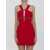 Self-Portrait Crêpe Mini Dress RED