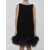 Valentino Garavani Mini Dress With Feathers Black