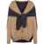 Moschino Moschino Deconstructed Cardigan In Virgin Wool Beige