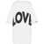 Moschino Moschino Cotton Dress With Logo Print WHITE