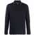 Emporio Armani Blue Long Sleeve Polo Shirt With Logo Embroidery In Stretch Cotton Man BLUE