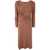 Alberta Ferretti Alberta Ferretti Long Sleeves V Neck Midi Dress Clothing Multicolor