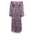 SABINA MUSAYEV 'Mary' Purple Off-The-Shoulders Long Dress With Floreal Print Woman Purple