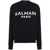 Balmain Balmain Merino Wool Sweater With Front White Logo Multicolor