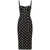 Dolce & Gabbana Dolce & Gabbana Stretch Midi Sheath Dress With Polka Dot Print Multicolor