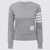 Thom Browne Thom Browne Light Grey Cotton 4-Bar Sweatshirt Grey