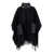 Herno 'Warmy' Black High Neck Poncho With Patch Pockets In Wool And Nylon Woman Black