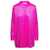 Self-Portrait Shirt With All-Over Crystal Embellishment In Fuchsia Satin Woman PURPLE