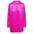 Self-Portrait Shirt With All-Over Crystal Embellishment In Fuchsia Satin Woman Purple