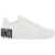 Moschino Leather Sneakers With Rubber Logo Detail. BIANCO