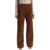 SAKS POTTS Suede Leather Workwear Pants CHOCOLATE