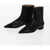 Maison Margiela Mm22 Leather Booties With Point Toe Black