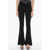 THE ANDAMANE Stretch Fabric Bootcut Pants With Elastic Waistband Black