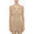 REMAIN Lurex Perforated Sweater With Polo Neck Beige