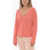 Woolrich V-Neck Linen Sweater Pink