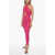 THE ANDAMANE Bodycon Jumpsuit With Open Back Pink