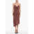 AllSaints Asymmetrical Alexia Dress With Gathering At The Bust Burgundy