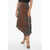 AllSaints Patterned Asymmetrical Ani Diana Skirt With Side Slit Brown