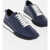 DSQUARED2 Legend Leather Low-Top Sneakers With Contrasting Laces Blue