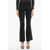 COURRÈGES Solid Color Flared Pants With Side Zip Black