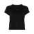 Alexander Wang Alexander Wang Essential Jsy Shrunk T-Shirt W/Puff Logo & Bound Neck Clothing Black