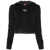 Diesel Diesel Crop F-Slimmy-Hood-P5 Cotton Sweatshirt Black