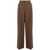 Ganni Ganni Tapered Viscose Pants With Pleats BROWN