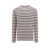 Jil Sander Cotton sweatshirt with striped motif Beige