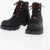 Diesel Lace-Up D-Hammer Abt Ankle Boots With Denim Detail Black