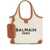 Balmain Balmain B-Army Mini Canvas And Leather Handbag Brown