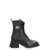 Moncler Moncler Gigi Lace-Up Leather Ankle Boots Black