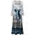 PIERRE-LOUIS MASCIA Pierre-Louis Mascia Printed Silk Long Dress BLUE