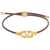 Valentino Garavani Leather Vlogo Bracelet 'The Bold TOBACCO