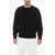 Neil Barrett Solid Color Double Fabric Crew-Neck Sweater Black