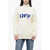 Off-White Embroidered Logo Boiled Turtle Neck Sweater Beige