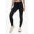 Off-White High-Waisted Leggings With Glossy Details Black