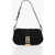 Versace Greca Goddess Quilted Saddle Bag With Swarovski Greca Applic Black