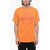 Diesel T-Just-L21 T-Shirt With Contrasting Logo Lettering Orange