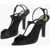 Givenchy Satin T-Bar Sandals With Cuir Sole 9.5Cm Black