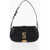 Versace Greca Goddess Leather Saddle Bag With Greca Application Black