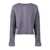 BASE Base Purple Merino Wool Cable-Knit Sweater Purple