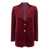 Tagliatore Bordeaux Single-Breasted Jacket With Peak Revers In Stretch Cotton Woman Red