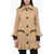 DSQUARED2 Wool Blend Coat With Ruffles Beige