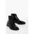 Alexander McQueen Brushed Leather Boots With Brogues Details Black