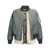 Sacai Shearling insert nylon bomber jacket Green