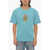 RASSVET Front Printed Crew-Neck T-Shirt Blue