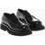 Bottega Veneta Brushed Leather Lug Penny Loafers Black