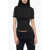 Off-White Ribbed Stretchy Top With Logoed Bands Black