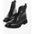 Alexander McQueen Brushed Leather Combat Boots Black